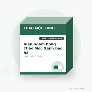 Viên ngậm họng Thảo Mộc Xanh bạc hà
